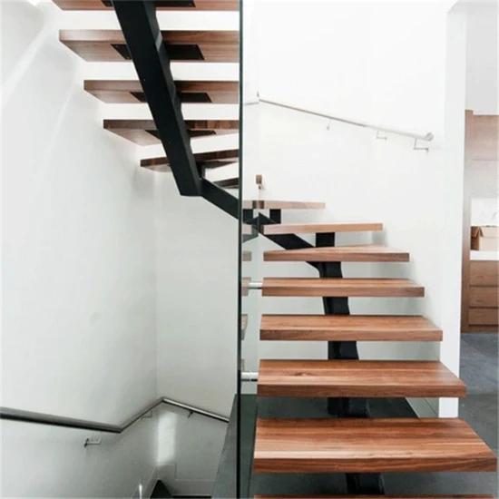 Современное модное украшение лестницы, прочная плавающая лестница, заводская цена, новейшая ступенька из массива дерева